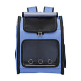 Maxbell Pet Carrier Backpack Pet Travel Bag for Hiking Travel Small Medium Sized Pet Blue