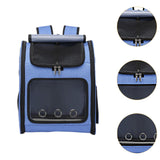 Maxbell Pet Carrier Backpack Pet Travel Bag for Hiking Travel Small Medium Sized Pet Blue
