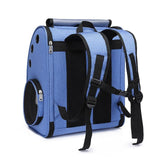 Maxbell Pet Carrier Backpack Pet Travel Bag for Hiking Travel Small Medium Sized Pet Blue