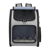 Maxbell Pet Carrier Backpack Pet Travel Bag for Hiking Travel Small Medium Sized Pet Gray