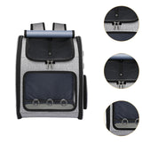 Maxbell Pet Carrier Backpack Pet Travel Bag for Hiking Travel Small Medium Sized Pet Gray