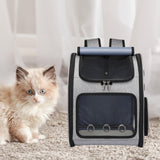 Maxbell Pet Carrier Backpack Pet Travel Bag for Hiking Travel Small Medium Sized Pet Gray
