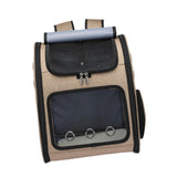 Maxbell Pet Carrier Backpack Pet Travel Bag for Hiking Travel Small Medium Sized Pet Brown