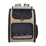 Maxbell Pet Carrier Backpack Pet Travel Bag for Hiking Travel Small Medium Sized Pet Brown