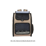 Maxbell Pet Carrier Backpack Pet Travel Bag for Hiking Travel Small Medium Sized Pet Brown