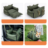 Maxbell Dog Car Seat Easy Installation Dog Kennel Pet Car Seat for Dogs Kitten Puppy Green