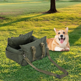 Maxbell Dog Car Seat Easy Installation Dog Kennel Pet Car Seat for Dogs Kitten Puppy Green