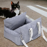 Maxbell Dog Car Seat Easy Installation Dog Kennel Pet Car Seat for Dogs Kitten Puppy Gray