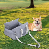 Maxbell Dog Car Seat Easy Installation Dog Kennel Pet Car Seat for Dogs Kitten Puppy Gray