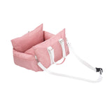 Maxbell Dog Car Seat Easy Installation Dog Kennel Pet Car Seat for Dogs Kitten Puppy Pink