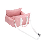 Maxbell Dog Car Seat Easy Installation Dog Kennel Pet Car Seat for Dogs Kitten Puppy Pink