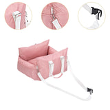 Maxbell Dog Car Seat Easy Installation Dog Kennel Pet Car Seat for Dogs Kitten Puppy Pink