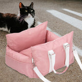Maxbell Dog Car Seat Easy Installation Dog Kennel Pet Car Seat for Dogs Kitten Puppy Pink