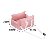 Maxbell Dog Car Seat Easy Installation Dog Kennel Pet Car Seat for Dogs Kitten Puppy Pink