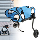 Maxbell Dog Wheelchair for Back Legs Metal Dog Wheelchair Cart for Small Pets (Blue) M