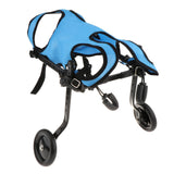 Maxbell Dog Wheelchair for Back Legs Metal Dog Wheelchair Cart for Small Pets (Blue) M