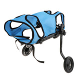 Maxbell Dog Wheelchair for Back Legs Metal Dog Wheelchair Cart for Small Pets (Blue) M