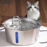 Maxbell Cat Water Fountain Stainless Steel 2.6L Water Bowl Drinking Fountain for Pet