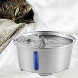 Maxbell Cat Water Fountain Stainless Steel 2.6L Water Bowl Drinking Fountain for Pet