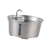 Maxbell Cat Water Fountain Stainless Steel 2.6L Water Bowl Drinking Fountain for Pet