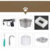 Maxbell Cat Water Fountain Stainless Steel 2.6L Water Bowl Drinking Fountain for Pet