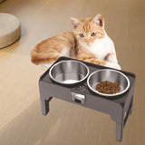 Maxbell Elevated Double Pets Bowls Cat Dishes for Medium Large Dogs Puppy Indoor Cats