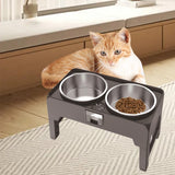Maxbell Elevated Double Pets Bowls Cat Dishes for Medium Large Dogs Puppy Indoor Cats