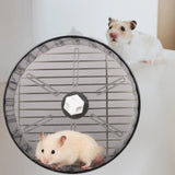 Maxbell Hamster Wheel Quiet Interactive Jogging Wheel for Small Animal Hedgehogs Rat Gray