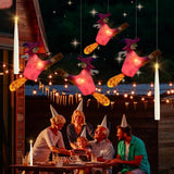 Maxbell 4 Pieces Halloween Witchs Lights for Outdoor Indoor Party Supplies Halloween