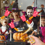 Maxbell 4 Pieces Halloween Witchs Lights for Outdoor Indoor Party Supplies Halloween