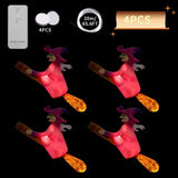 Maxbell 4 Pieces Halloween Witchs Lights for Outdoor Indoor Party Supplies Halloween