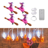 Maxbell 4 Pieces Halloween Witchs Lights for Outdoor Indoor Party Supplies Halloween