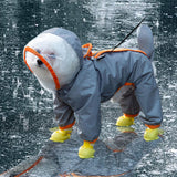 Dogs Raincoat with Hood Full Body Dog Rain Jacket for Walking Outdoor Hiking S