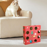 Maxbell Cat Teaser Box Toy Cat Seek Play Toy Box for Pet Supply Sniffing Indoor Cats