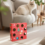 Maxbell Cat Teaser Box Toy Cat Seek Play Toy Box for Pet Supply Sniffing Indoor Cats