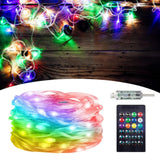Maxbell Christmas Tree Light Outdoor USB Globe Fairy Lights for Patio Front Yard BBQ