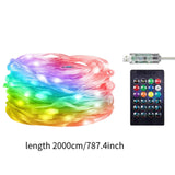 Maxbell Christmas Tree Light Outdoor USB Globe Fairy Lights for Patio Front Yard BBQ