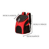 Maxbell Dog Carrier Backpack Sturdy with Mesh Ventilation for Kitten Dog Red
