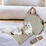 Maxbell Dog Travel Bag Cat Travel Bag for Small and Medium Cats Small Animals Grey White
