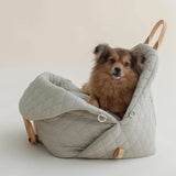 Maxbell Dog Travel Bag Cat Travel Bag for Small and Medium Cats Small Animals Grey White