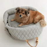 Maxbell Dog Travel Bag Cat Travel Bag for Small and Medium Cats Small Animals Grey White