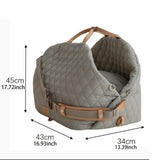 Maxbell Dog Travel Bag Cat Travel Bag for Small and Medium Cats Small Animals Grey White