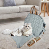 Maxbell Dog Travel Bag Cat Travel Bag for Small and Medium Cats Small Animals Blue Grey