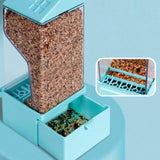 Maxbell Bird Food Feeder Clear Automatic Bird Feeder for Canaries Cockatoo Lovebirds blue