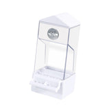 Maxbell Bird Food Feeder Clear Automatic Bird Feeder for Canaries Cockatoo Lovebirds white