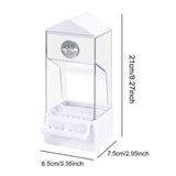 Maxbell Bird Food Feeder Clear Automatic Bird Feeder for Canaries Cockatoo Lovebirds white