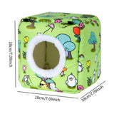 Maxbell Bird Hanging Nest Thickened Plush Shed Hut for Cockatiel Bluebirds Lovebirds Green