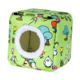 Maxbell Bird Hanging Nest Thickened Plush Shed Hut for Cockatiel Bluebirds Lovebirds Green