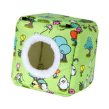 Maxbell Bird Hanging Nest Thickened Plush Shed Hut for Cockatiel Bluebirds Lovebirds Green