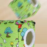 Maxbell Bird Hanging Nest Thickened Plush Shed Hut for Cockatiel Bluebirds Lovebirds Green